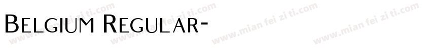 Belgium Regular字体转换
